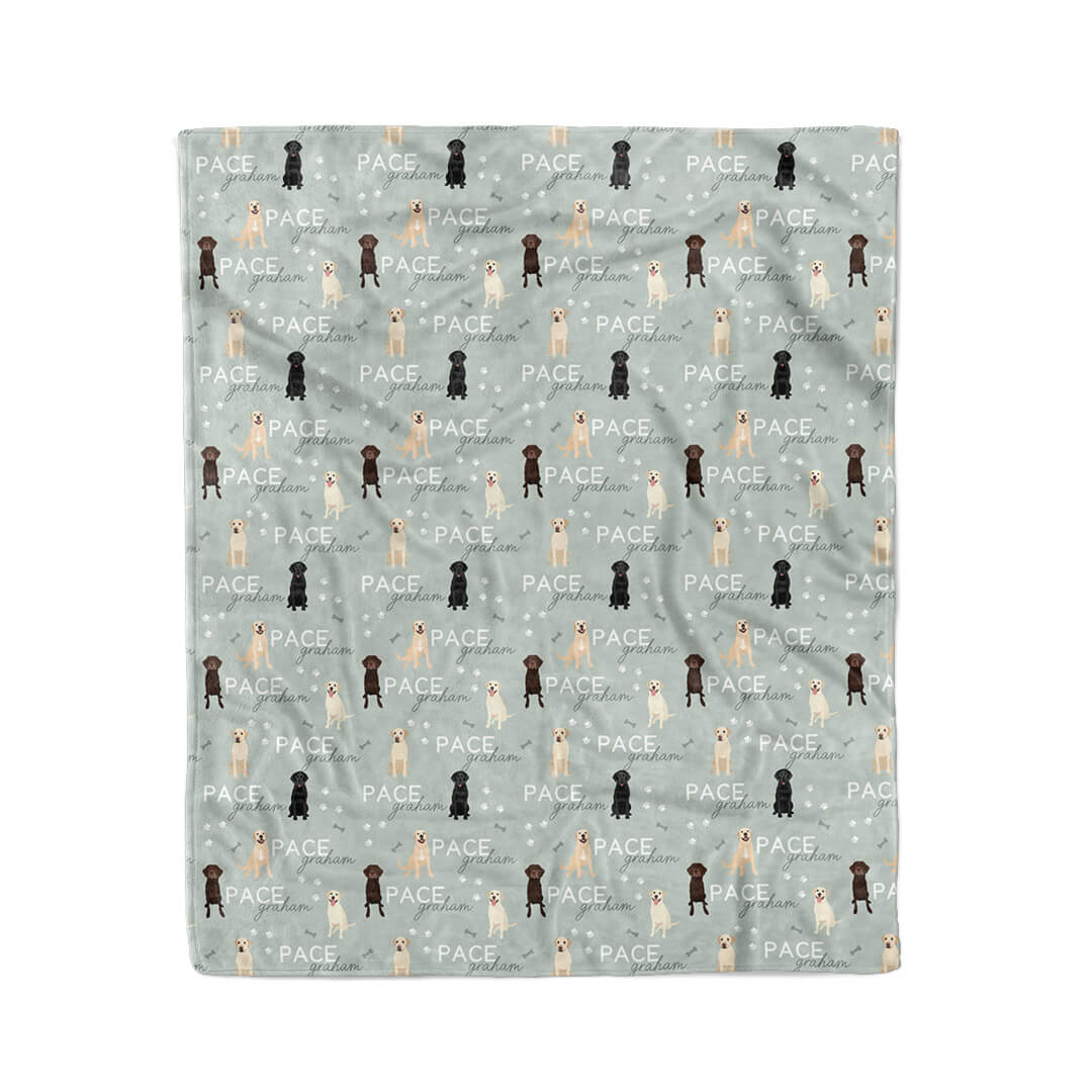sage personalized kids blanket lab