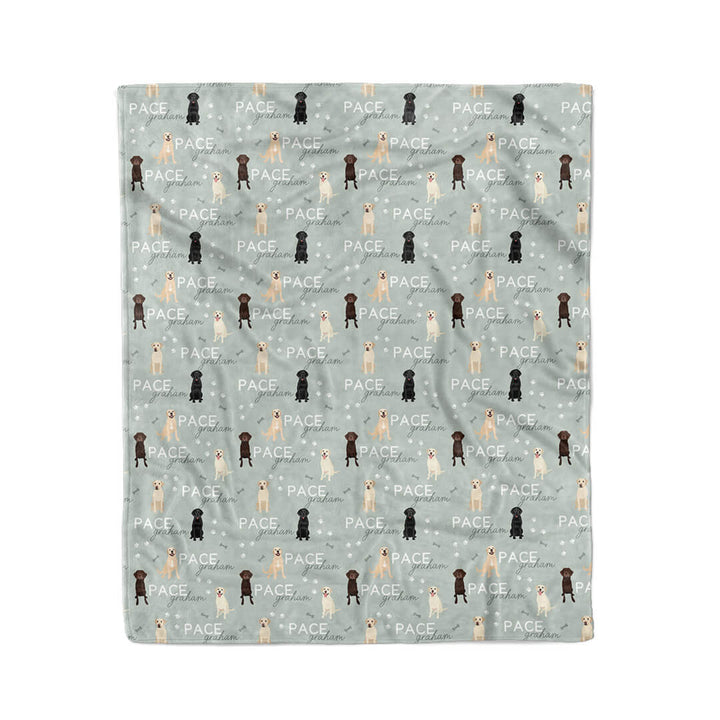 sage personalized kids blanket lab