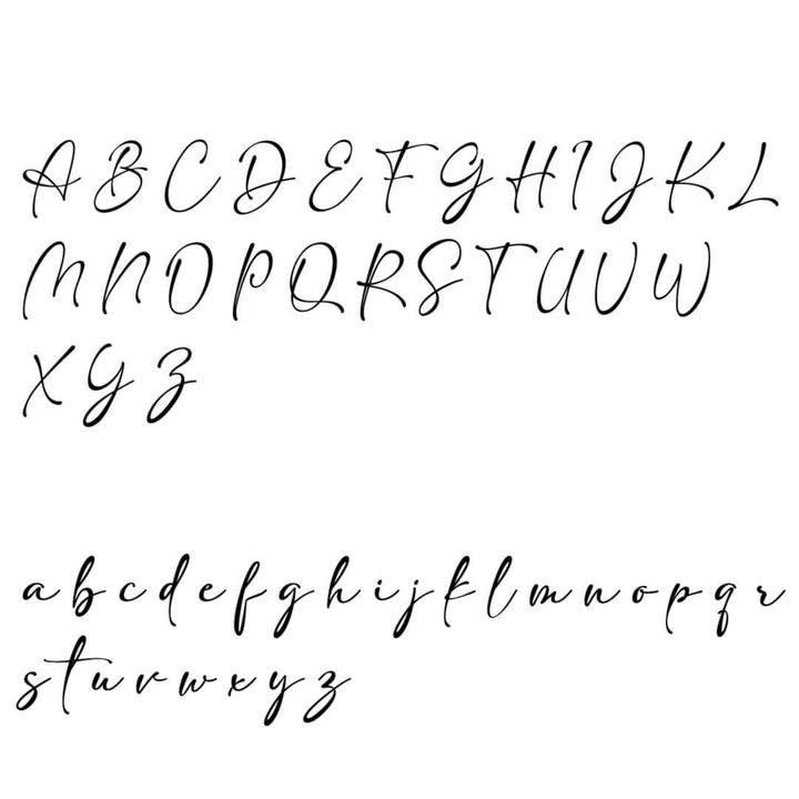 personalized bodysuit font