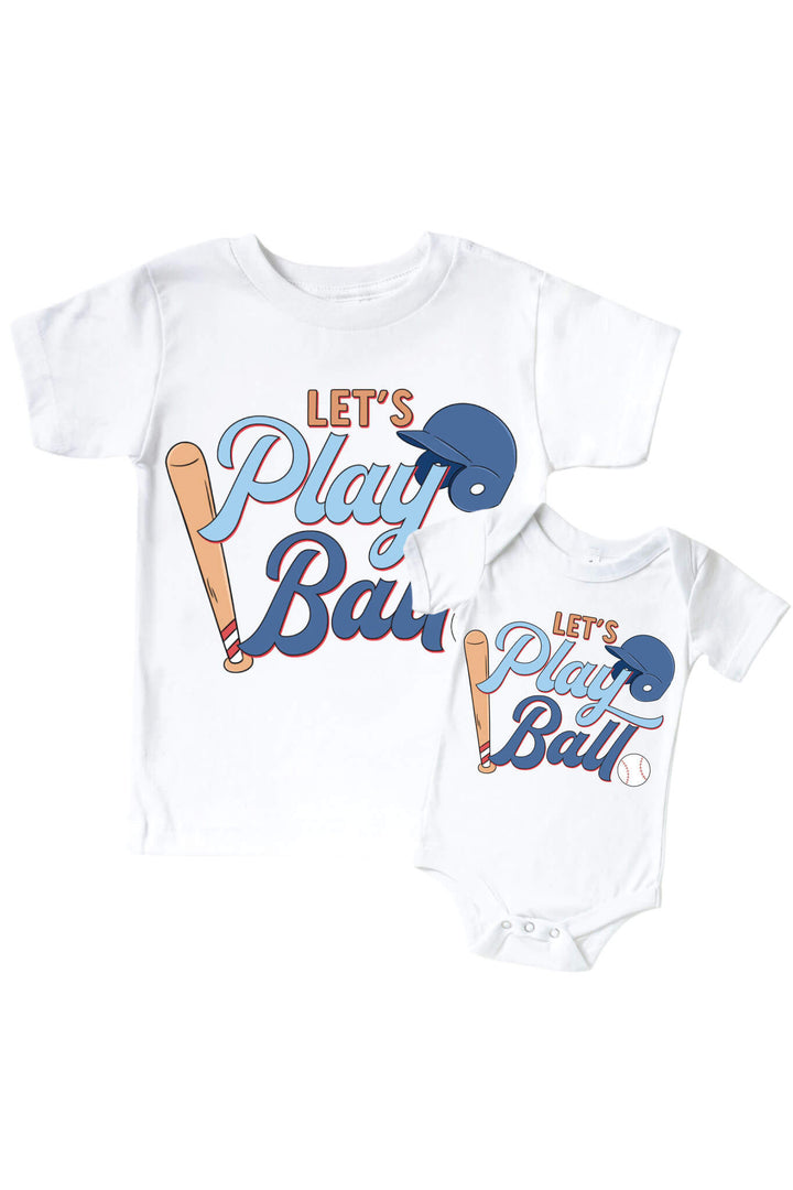 let's play ball graphic tee and bodysuit 