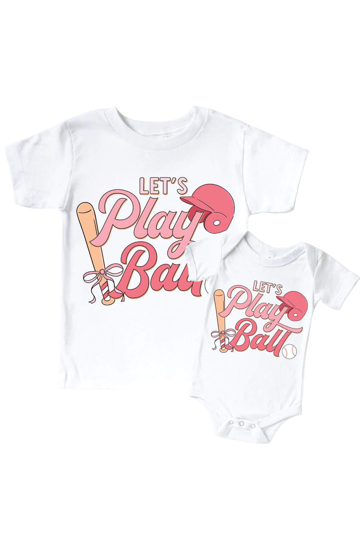 let's play ball graphic tee and bodysuit 