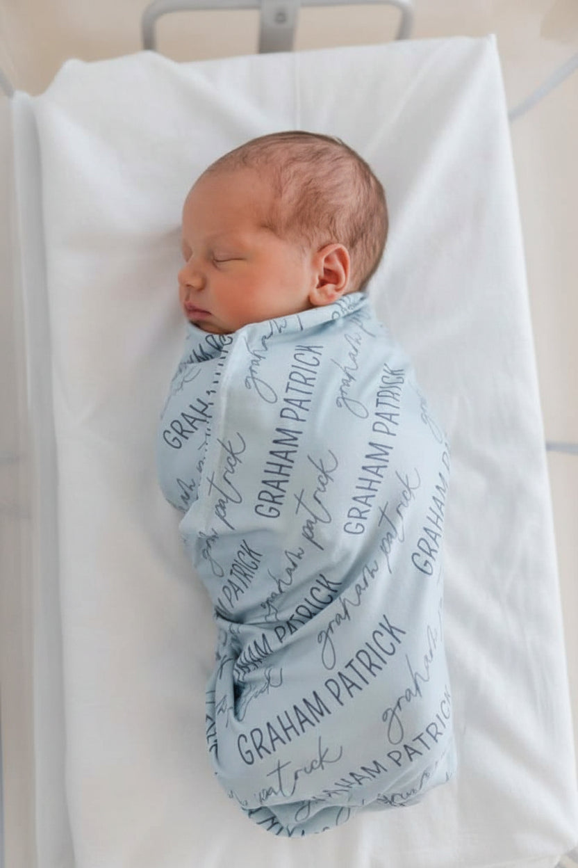Personalized Baby Name Swaddle Blanket
