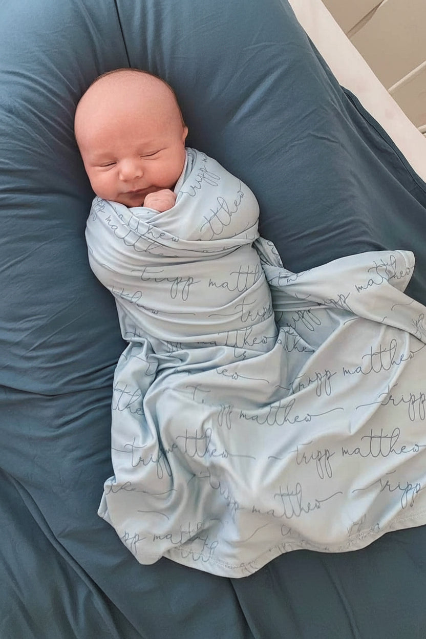 Personalized Baby Name Swaddle Blanket