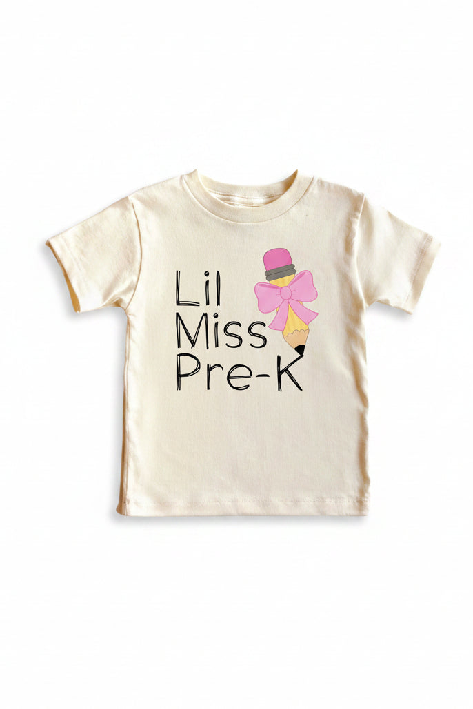 kid graphic tee lil miss pre-k