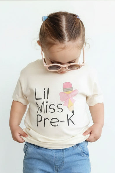 lil miss pre-k graphic tee