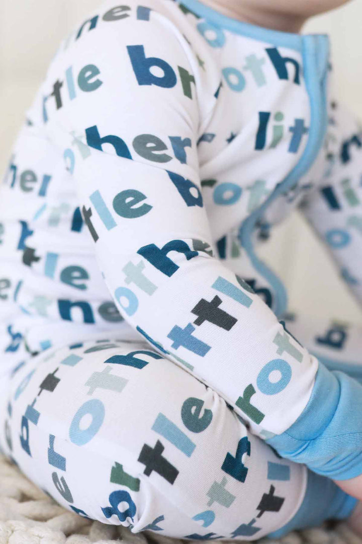 little brother zip romper detail