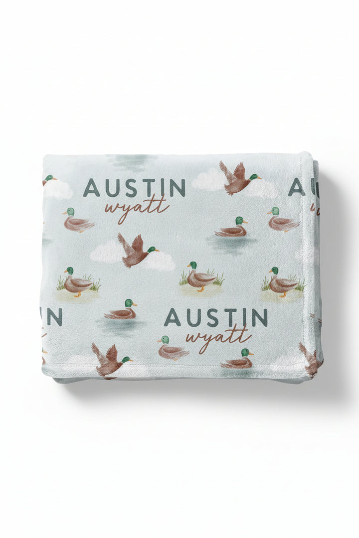 little duckling personalized kids blanket 