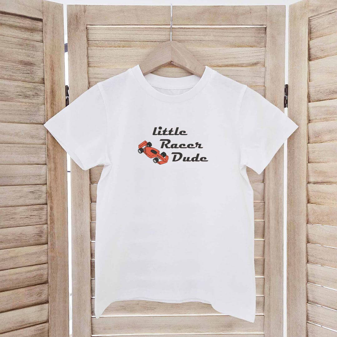 little racer dude graphic tee for kids 