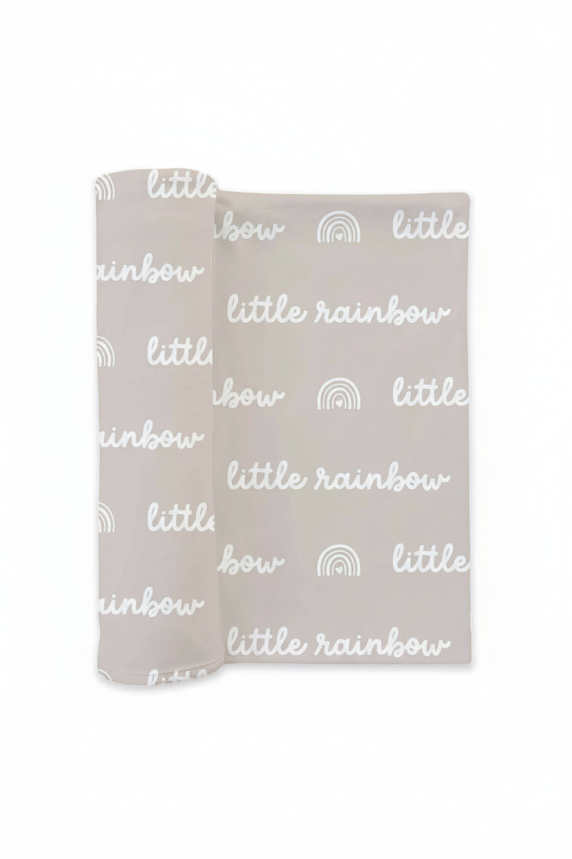 neutral rainbow swaddle for babies 