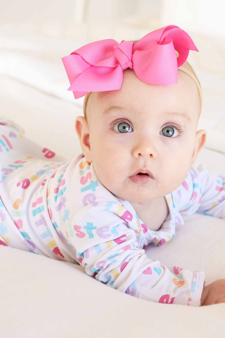 baby zipper footie pajama with ruffles little sister 