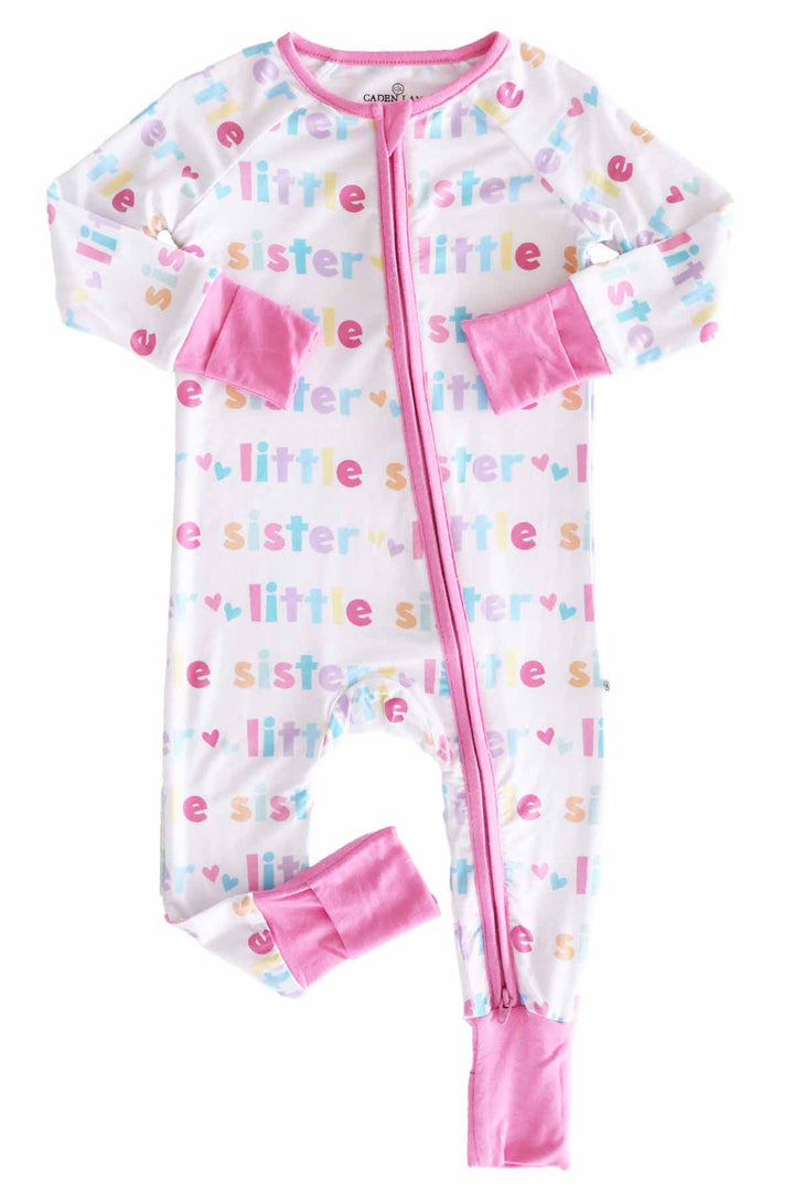little sister zip romper