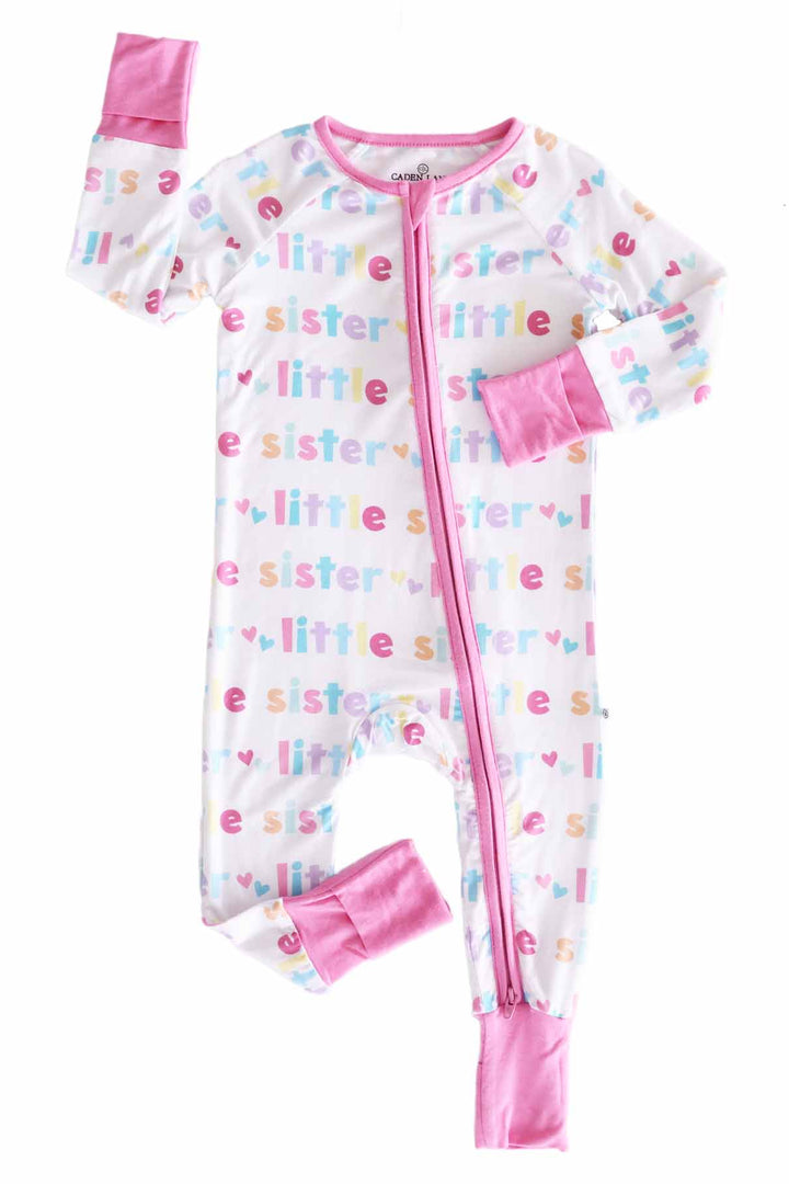 little sister zip romper