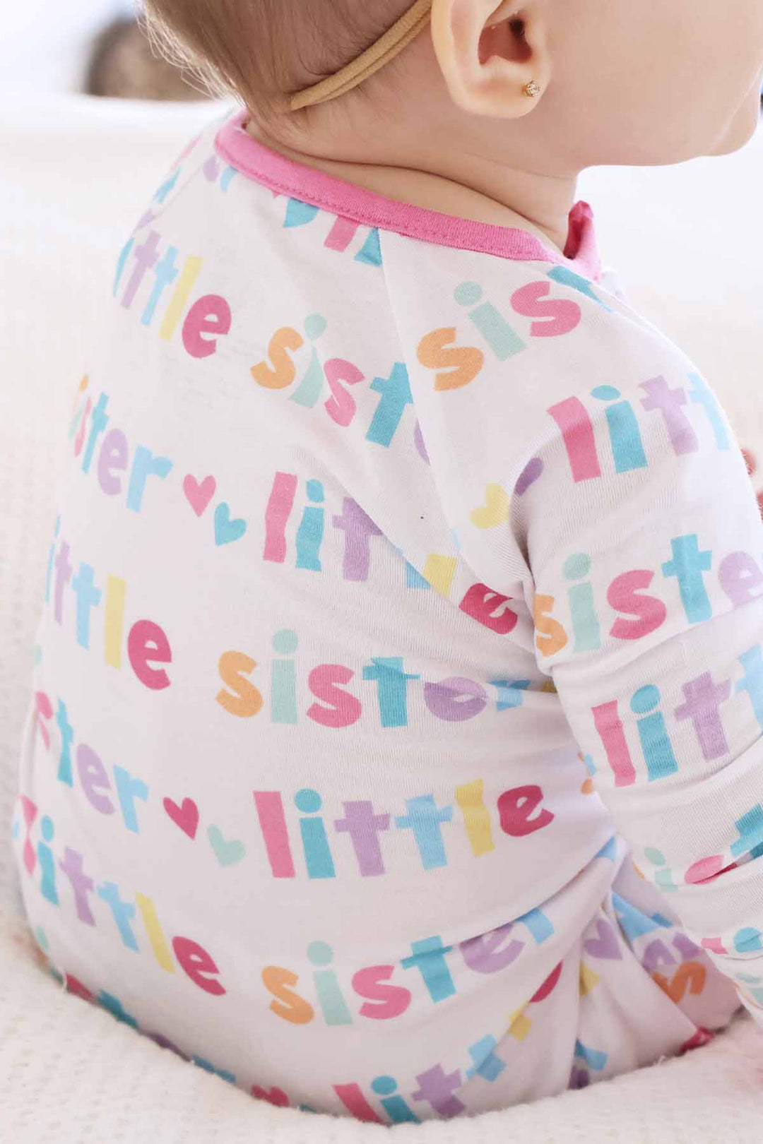 little sister zip romper detail