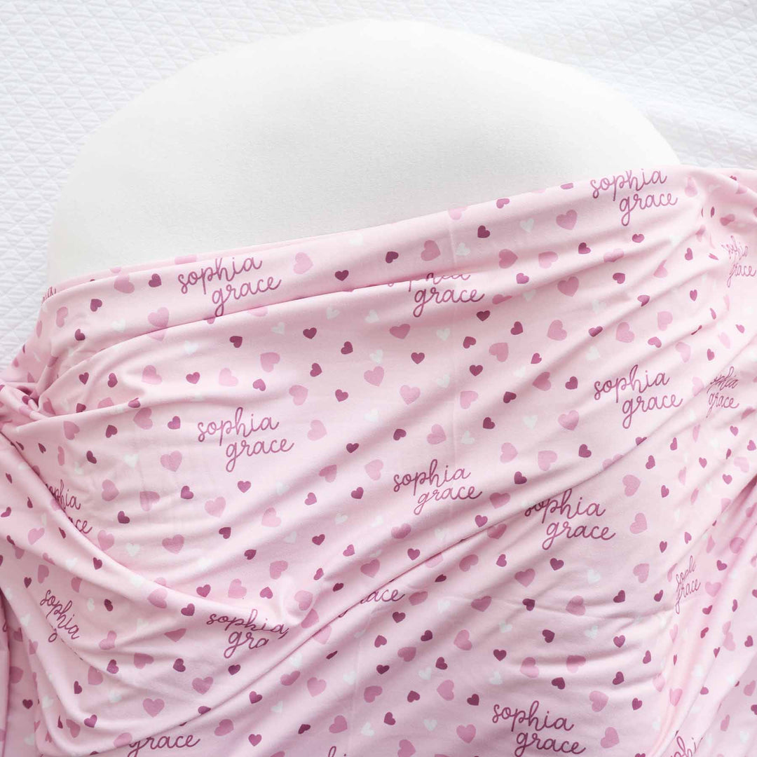 little love personalized swaddle blanket 