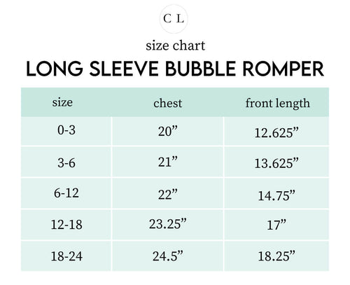 Sizing chart