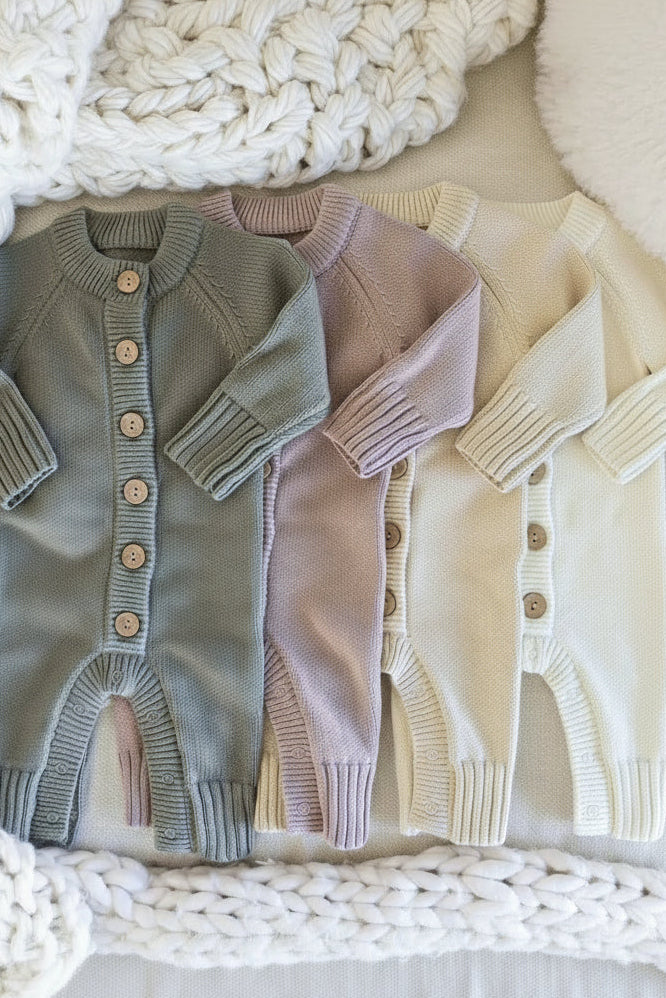 long sleeve knit sweater button romper