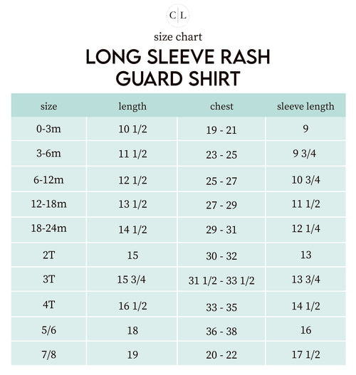 Sizing chart