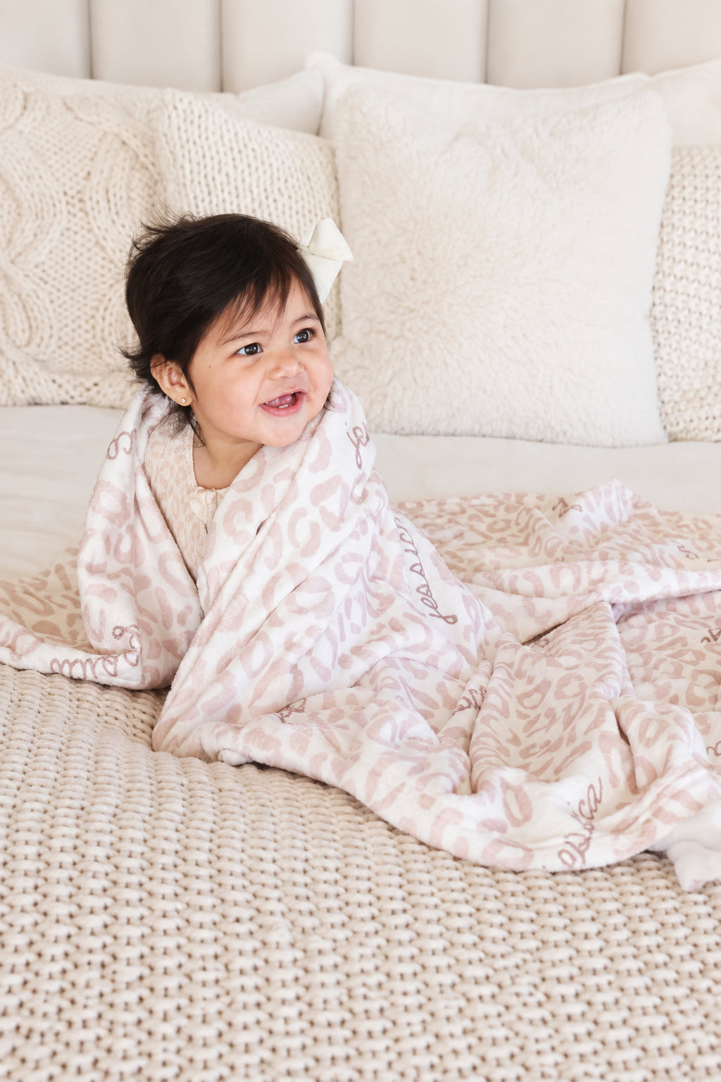 Lovely Leopard Personalized Kids Blanket