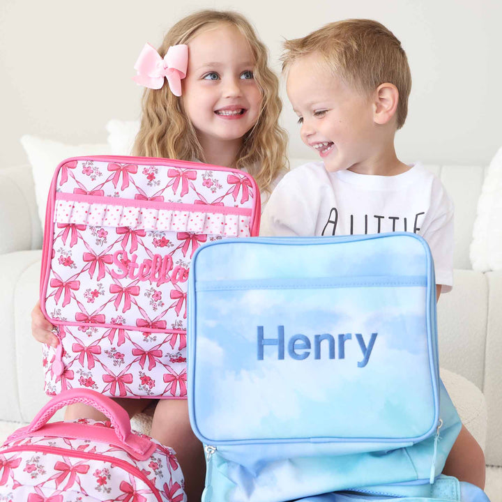 kids embroidered lunchboxes for school 