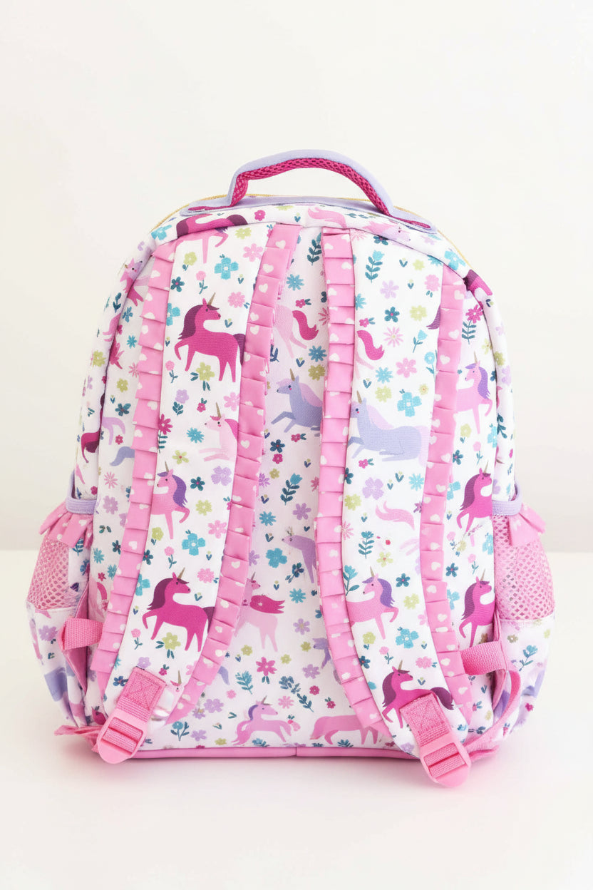 magical meadow unicorn and heart back to school backpack for girls 