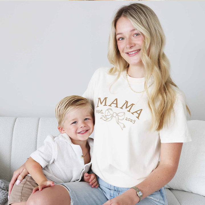 mama bow establish graphic tee