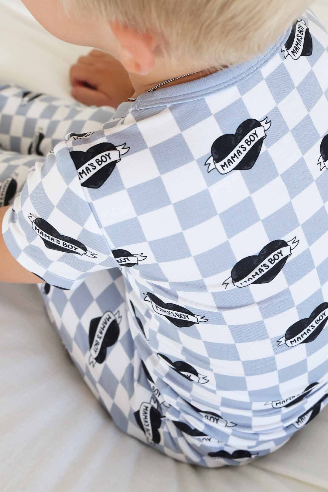 mama's boy two piece pajama set for kids 