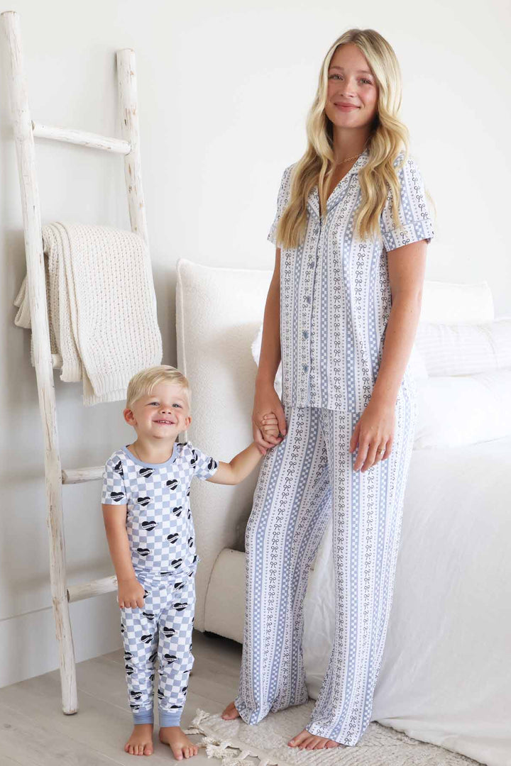 bow mama mommy and son matching lounge set for women