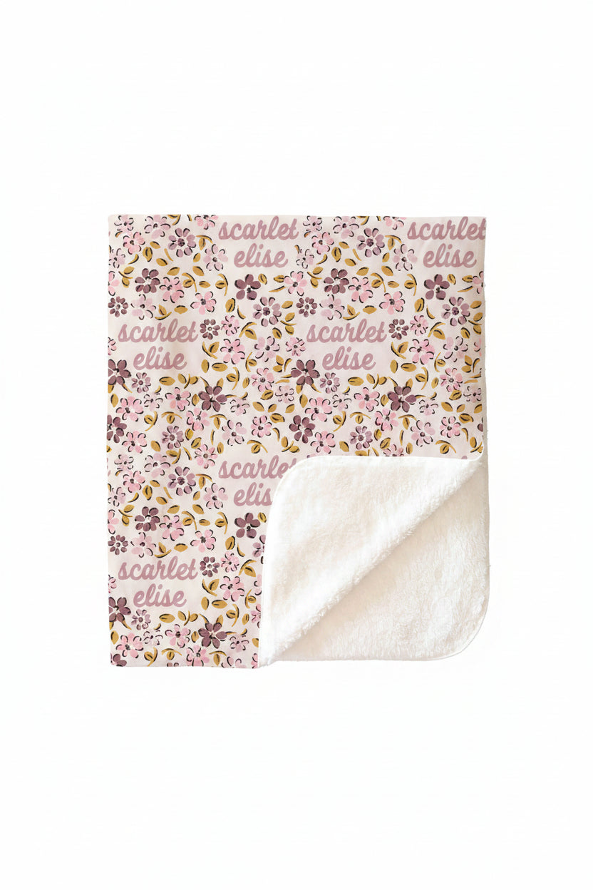 Mauvelous Meadow Personalized Kids Blanket