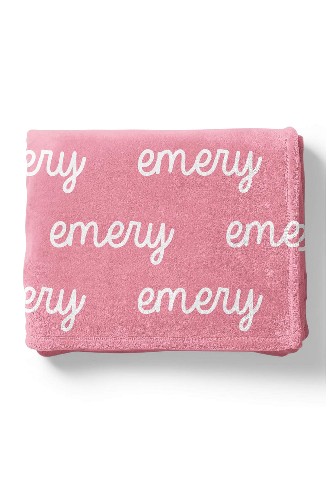 personalized mauvelous pink color blanket in script font