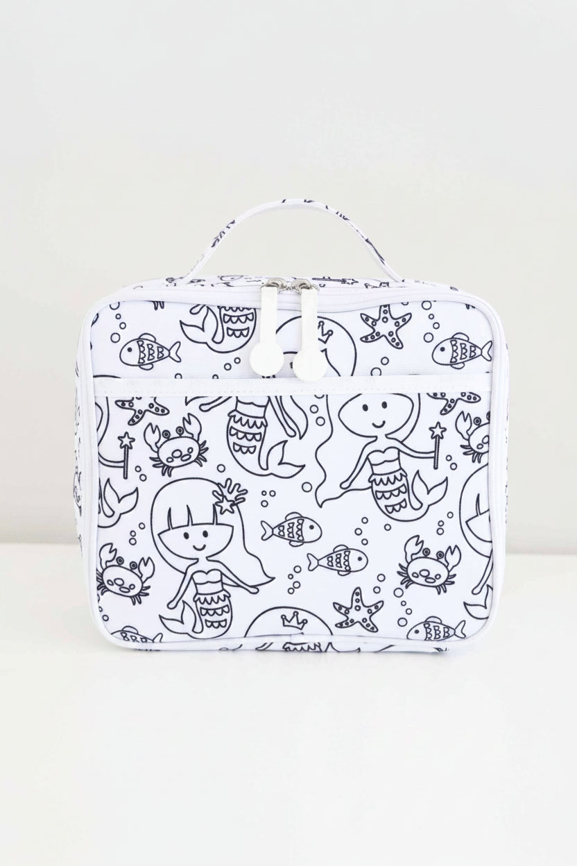 mermaid colorable lunchbox for girls 
