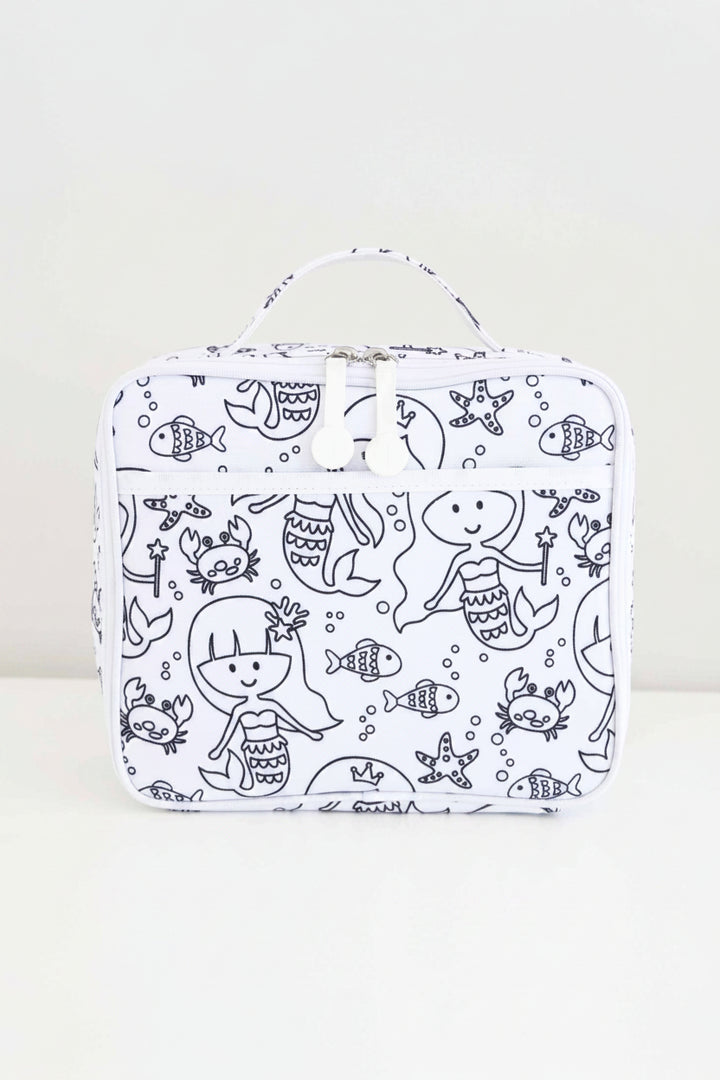 mermaid colorable lunchbox for girls 