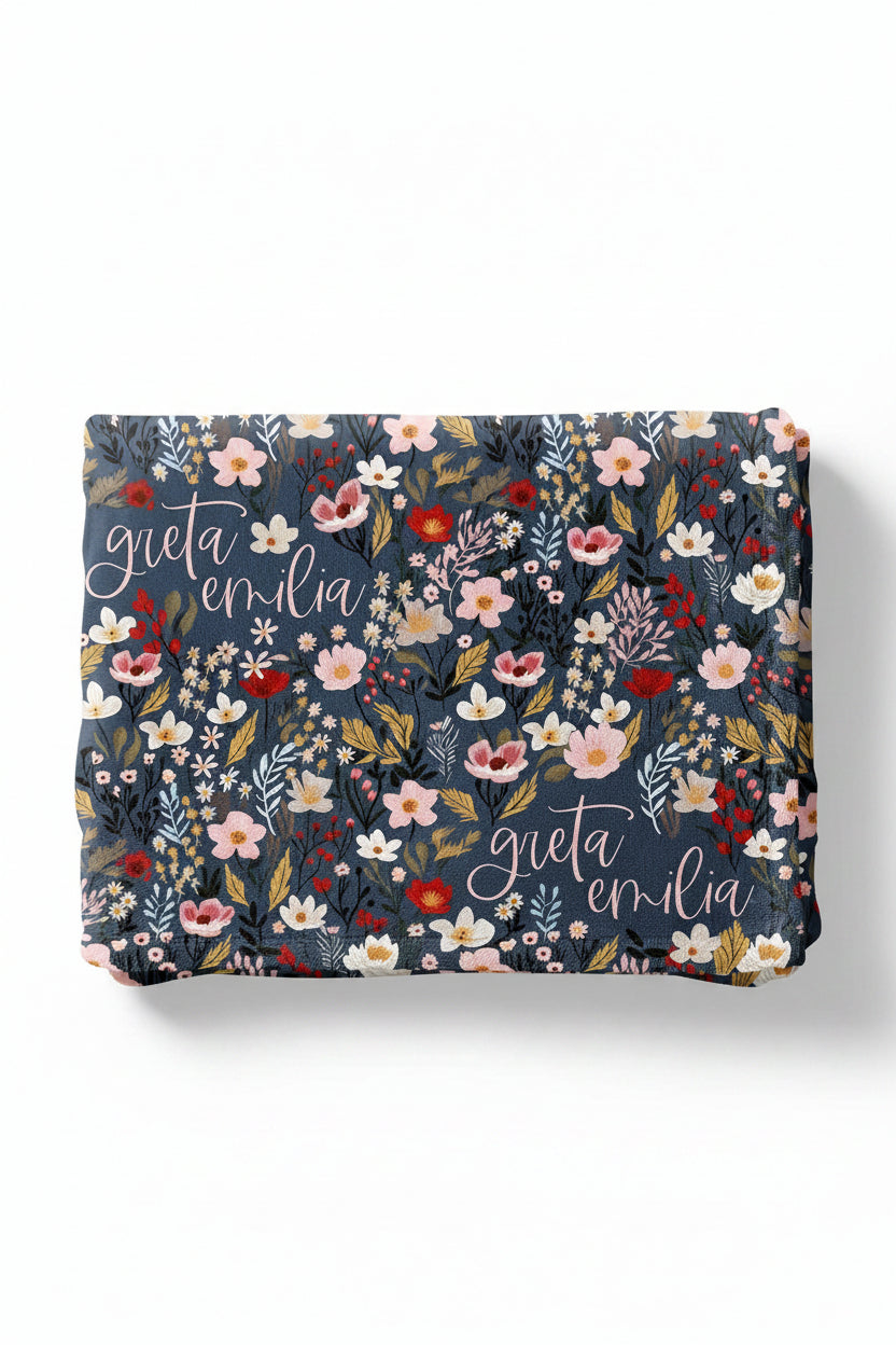 midnight meadow personalized blanket for kids