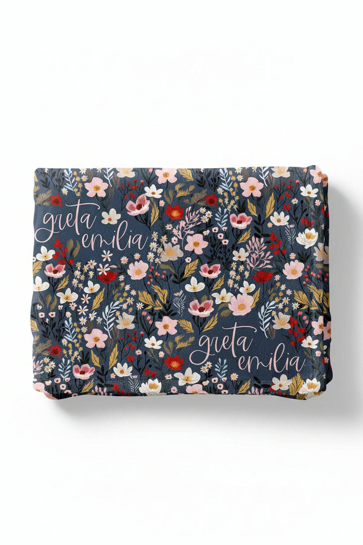 midnight meadow personalized blanket for kids