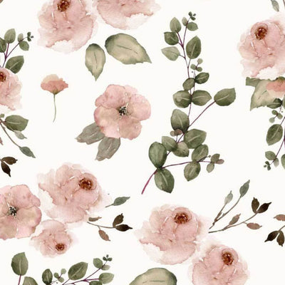 Millie's Dusty Rose Floral Ruffle Zipper Footie
