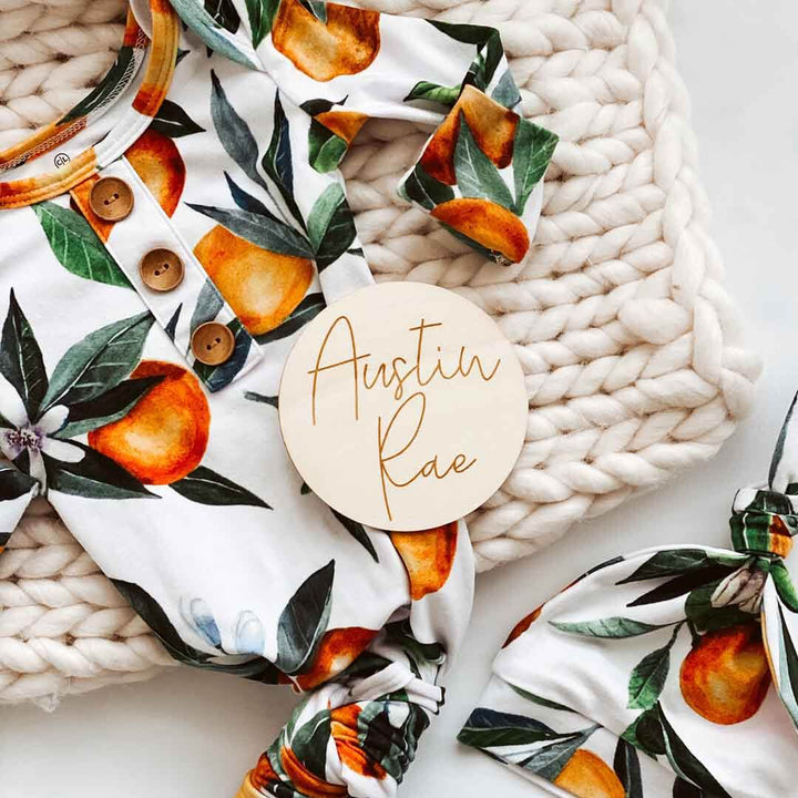 modern script personalized name announcement 
