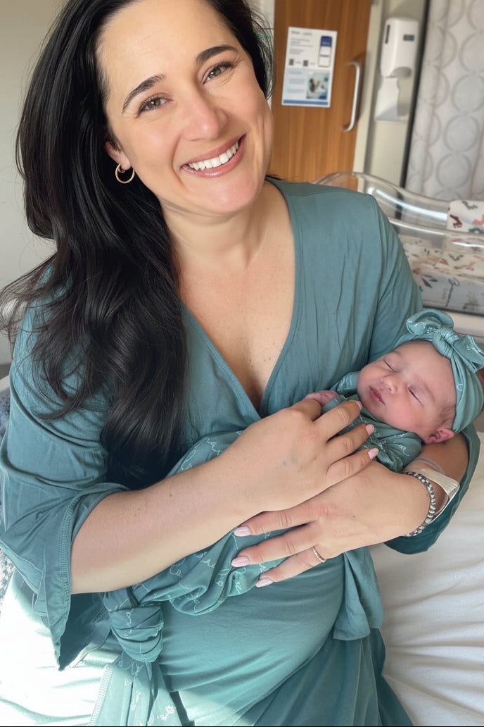 Bamboo Knit Maternity Robe | Solids