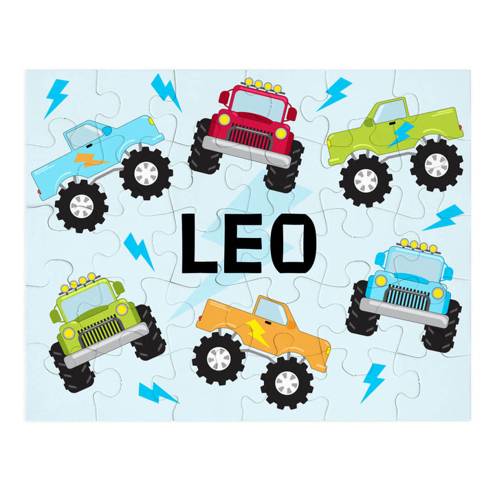 monster truck personalized puzzle 