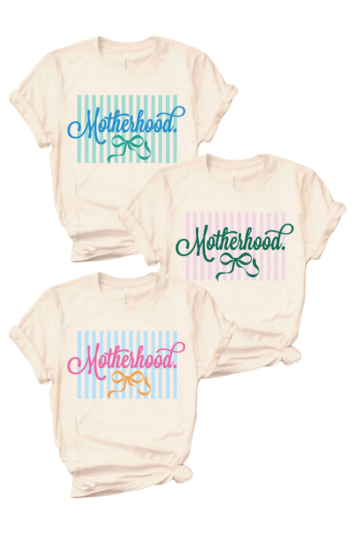 motherhood bow graphic tee group