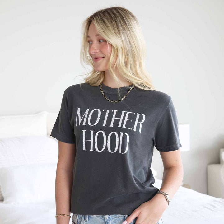 grey motherhood graphic tee for women