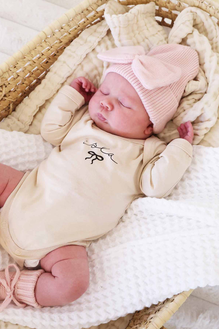 Personalized Long Sleeve Graphic Bodysuits | Natural