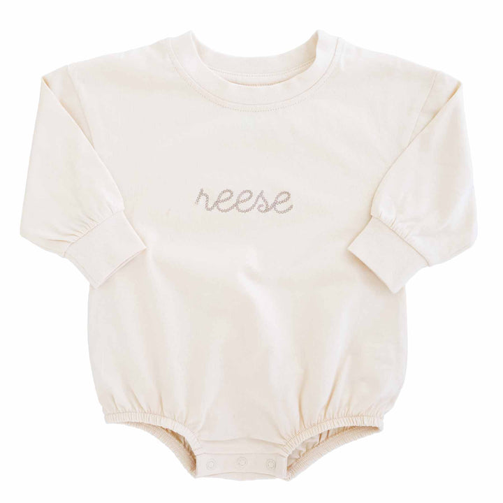 neutral name long sleeve bubble romper 