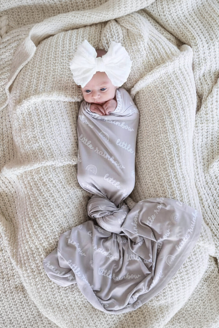 Little Rainbow Swaddle Blanket | Neutral