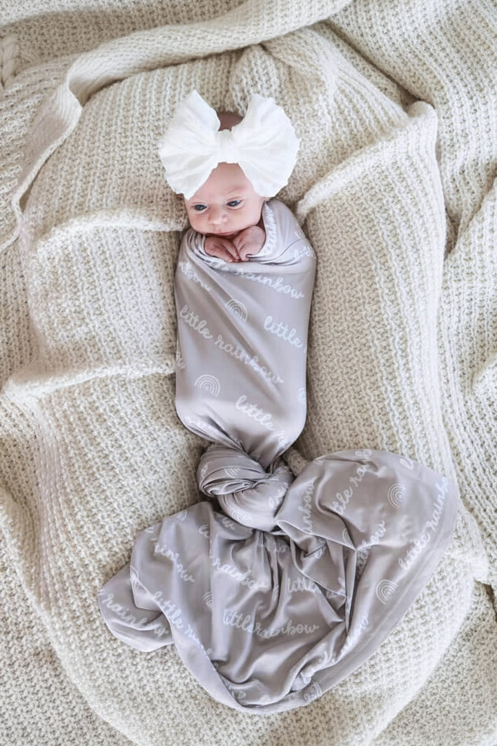 Little Rainbow Swaddle Blanket | Neutral