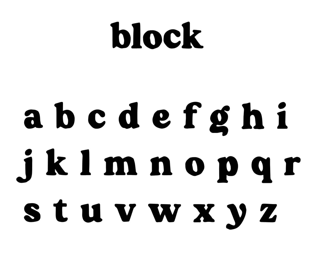 block font