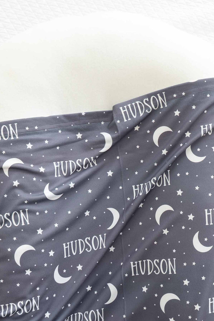 night sky personalized swaddle blanket 