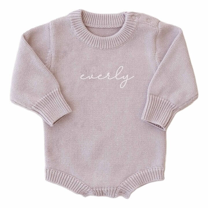 script personalized sweater romper