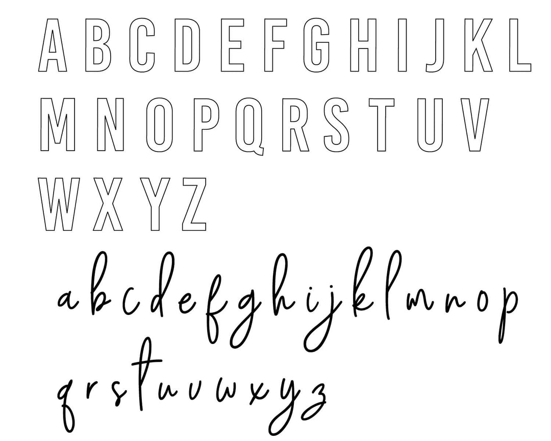 outline wood sign font 