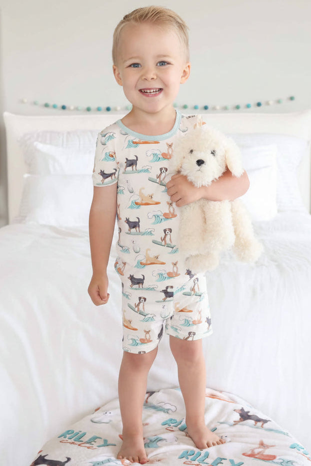 paddle pups two piece pajama set for kids 