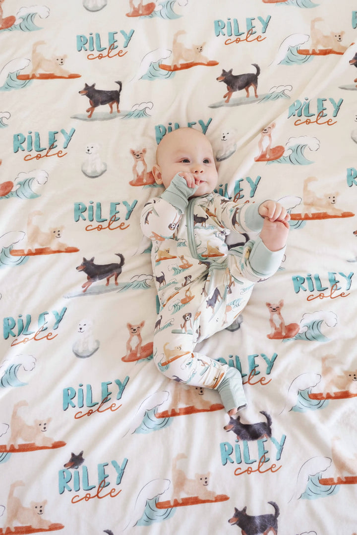 paddle pups personalized kids blanket 