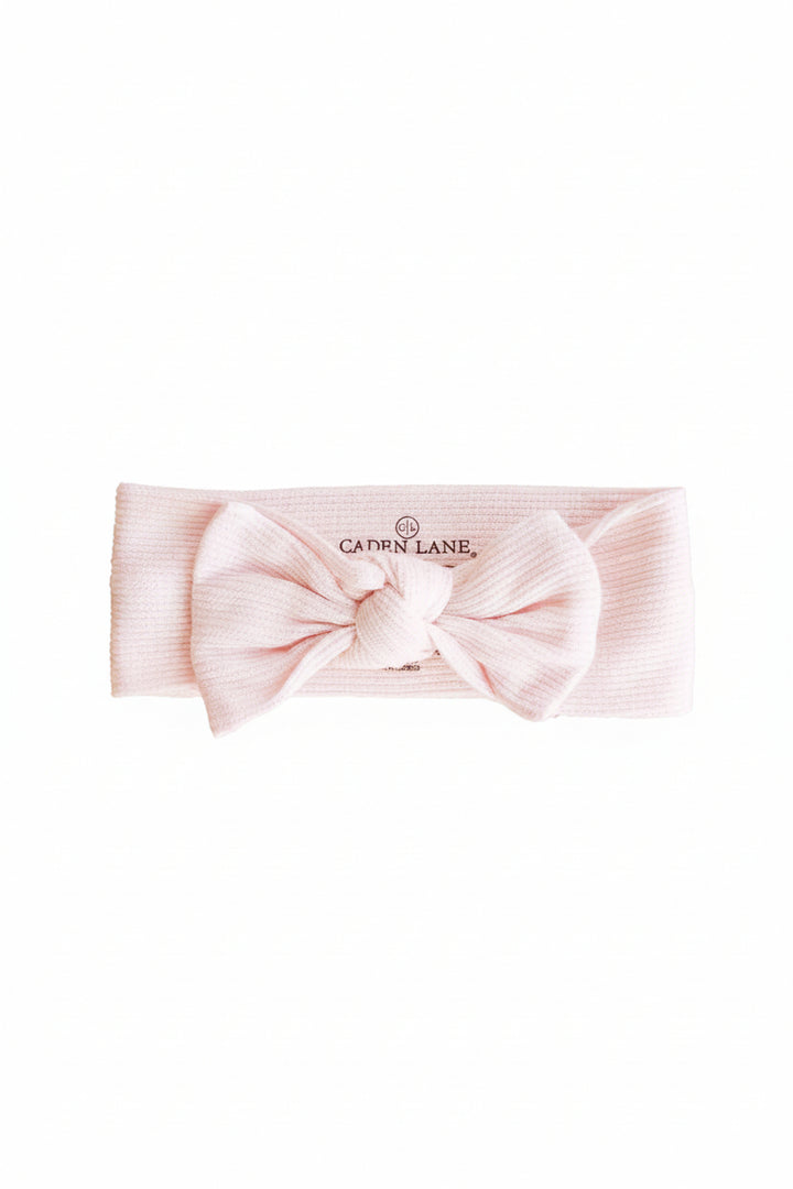 pale pink bamboo waffle headwrap